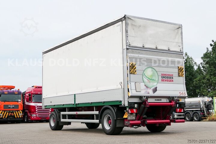 Open trailer with tarp  Galliker ST 2A Durchladesystem Bordwände LBW