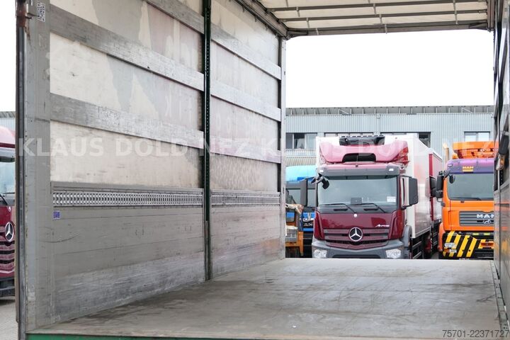 Open trailer with tarp  Galliker ST 2A Durchladesystem Bordwände LBW