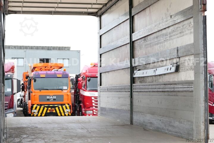 Open trailer with tarp  Galliker ST 2A Durchladesystem Bordwände LBW