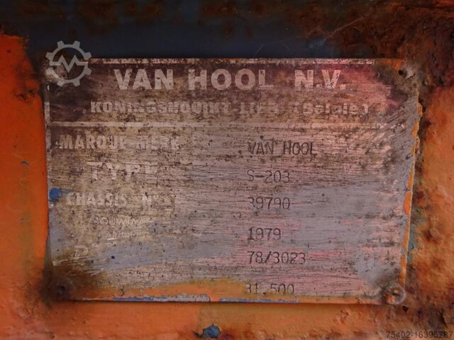 Container transport Van Hool 20 FT Container Chassis / Steel Suspension / Do...