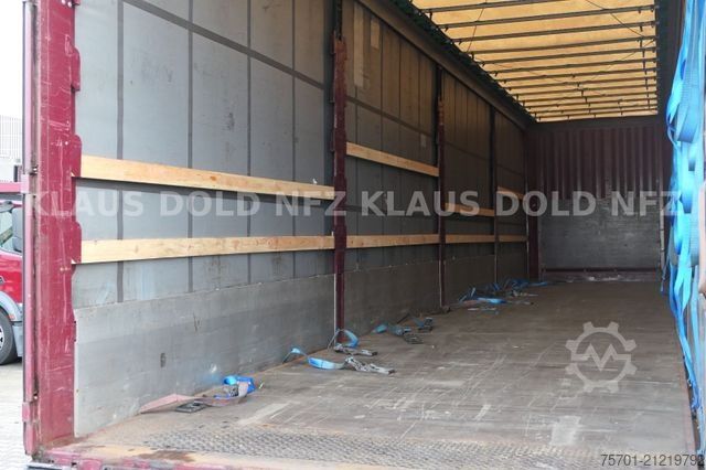 Open semitrailer with tarp KRONE SD Pritsche Plane XL MegaLiner Edscha Bordwände