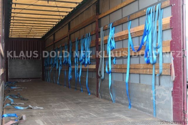 Open semitrailer with tarp KRONE SD Pritsche Plane XL MegaLiner Edscha Bordwände