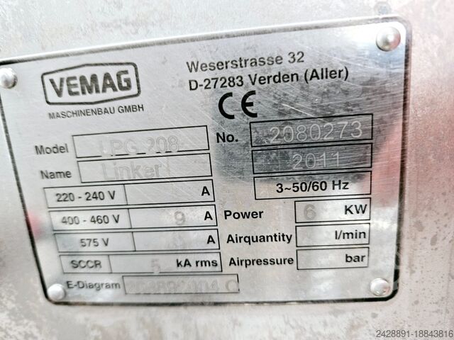 Vemag Wurstproduktionslinie Vemag HP 7E, LPG 208, AH 204
