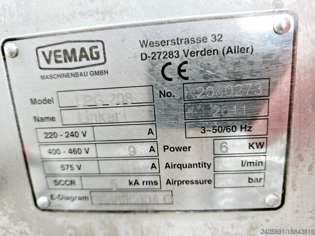 Vemag Wurstproduktionslinie Vemag HP 7E, LPG 208, AH 204