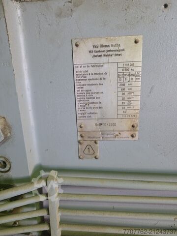 Hydraulic guillotine shear wmw SCT P 10/2500