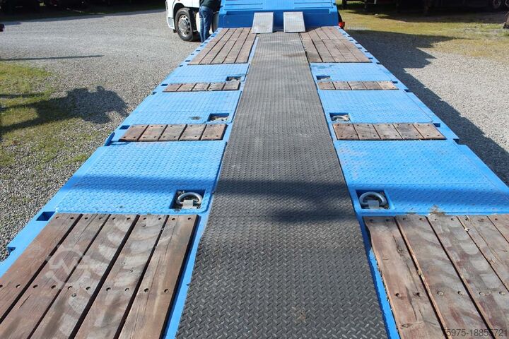 Lowered semi-trailer for the transport of construction machinery komodo carrellone ribassato verricello usato