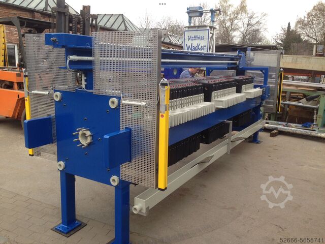 Filter press 1200x1200 mm + 1500x1500 mm Rittershaus & Blecher Passavant Netzsch KFP 1200 + KFP 1500