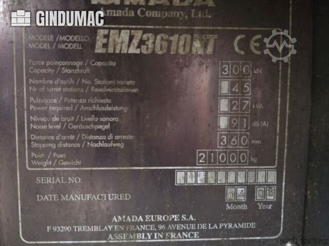 AMADA EMZ 3610 NT AMADA EMZ 3610 NT