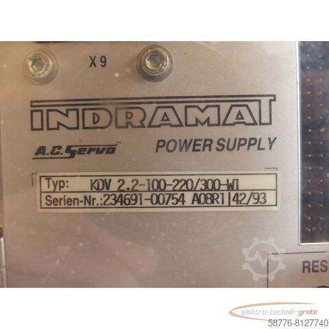 Component Indramat KDV 2.2-100-220 / 300-W1 SN:234691-00754 A08R1  !
