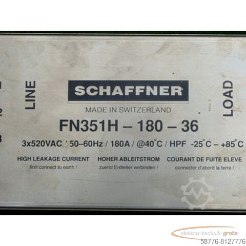 Component Indramat NFD 01.1-500-180 Power Line Filter ( Schaffner FN351H-180-36 )