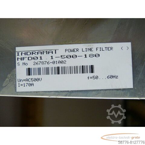 Component Indramat NFD 01.1-500-180 Power Line Filter ( Schaffner FN351H-180-36 )