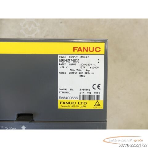Komponente Fanuc A06B-6087-H130 Power Supply Module Version D SN: EA8400665