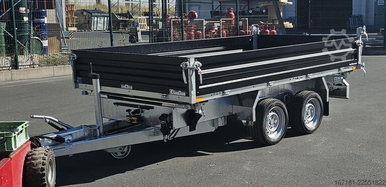 Dreiseitenkipper Anhänger HUMBAUR HTK3500.31 mit Stahl schwarz