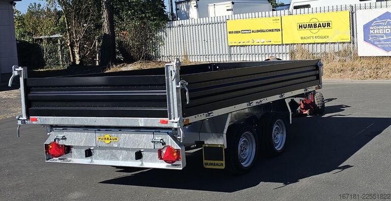 Dreiseitenkipper Anhänger HUMBAUR HTK3500.31 mit Stahl schwarz