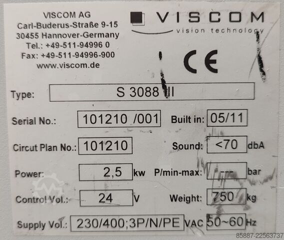 Printed circuit board testing machine Viscom AG S 3088 III