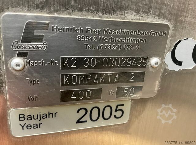 Piston filler Frey Kompakta 2-30