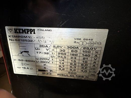 Shielded gas welding machine KEMPPI Kempomat 250