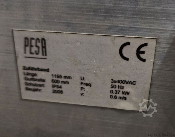 Zuführband 1,2 m Gurtförderer Förderband Pesa 