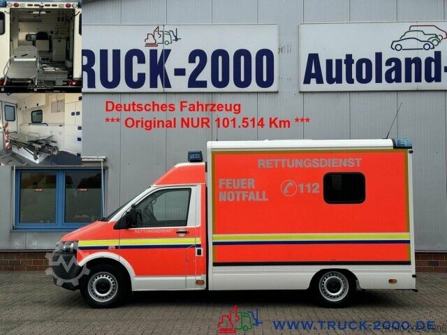 Fire truck Volkswagen T5 2.0 TDI Autom KTW Krankentransport inkl Liege