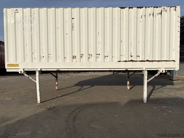 Swap body with box body Thyssen BDF Stahlkoffer 43m³ Rolltor