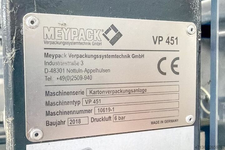 Meypack Wrap Around Packer Dosen variabel 2018 Meypack Dosen Verpackung VP 451