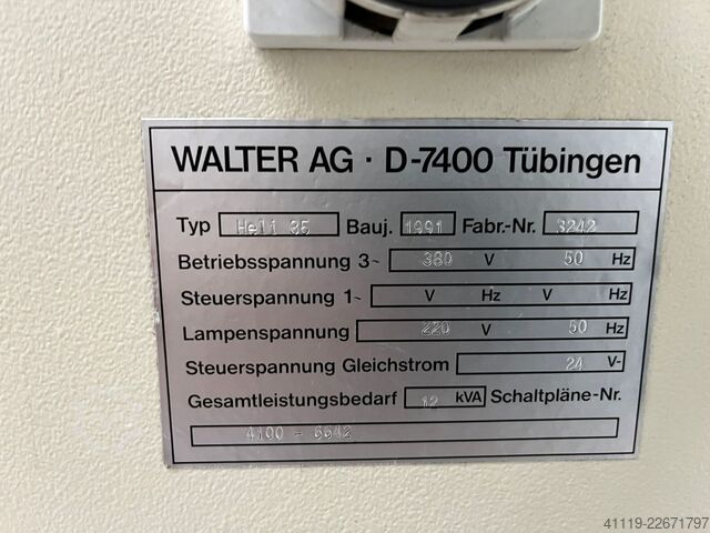 Tool grinding machine Walter Heli 35CN  