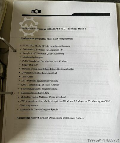 Machining center MCM CLOCK 1200 MP10