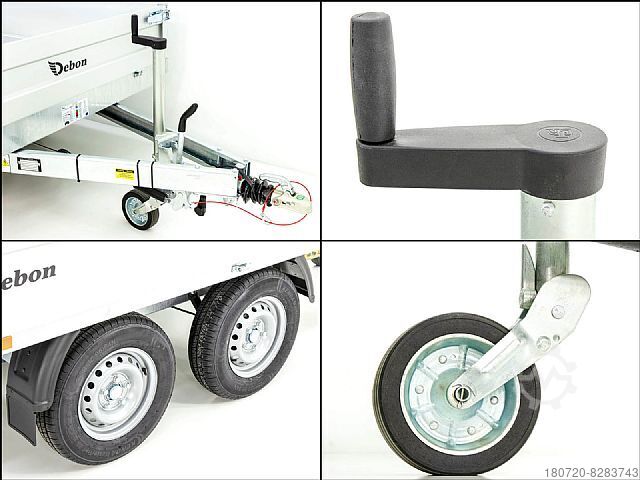 Dreiseitenkipper Anhänger Cheval Liberté Debon Dreiseitenkipper 180x306 2,6t E-Pumpe