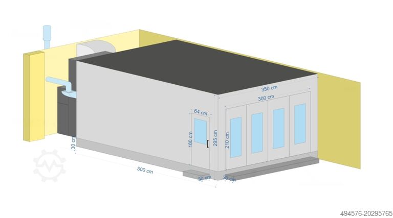 Lackierkabine EZ-Serie Modell 5x3,5 Kabina lakiernicza model serii EZ 5x3,5