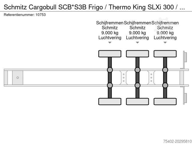 Refrigerated/freezer transport Schmitz Cargobull SCB*S3B Frigo / Thermo King SLXi 300 / 4876 Die...