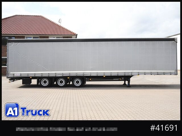 Auflieger mit Pritsche & Plane SCHMITZ Speed Curtain, Lift 455/40 R 22.5, Hubdach,