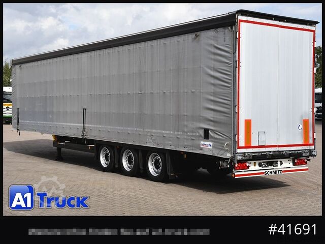 Auflieger mit Pritsche & Plane SCHMITZ Speed Curtain, Lift 455/40 R 22.5, Hubdach,