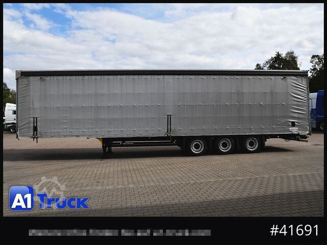 Auflieger mit Pritsche & Plane SCHMITZ Speed Curtain, Lift 455/40 R 22.5, Hubdach,