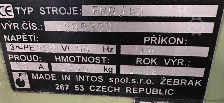 Werkzeugfräsmaschine INTOS FNGJ 40