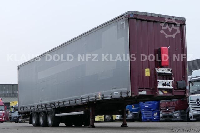 Open semitrailer with tarp KRONE Pritsche Plane XL MegaLiner BPW Edscha Bordwände