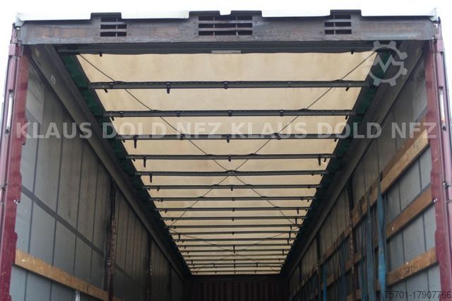 Open semitrailer with tarp KRONE Pritsche Plane XL MegaLiner BPW Edscha Bordwände