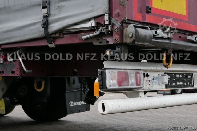 Open semitrailer with tarp KRONE Pritsche Plane XL MegaLiner BPW Edscha Bordwände