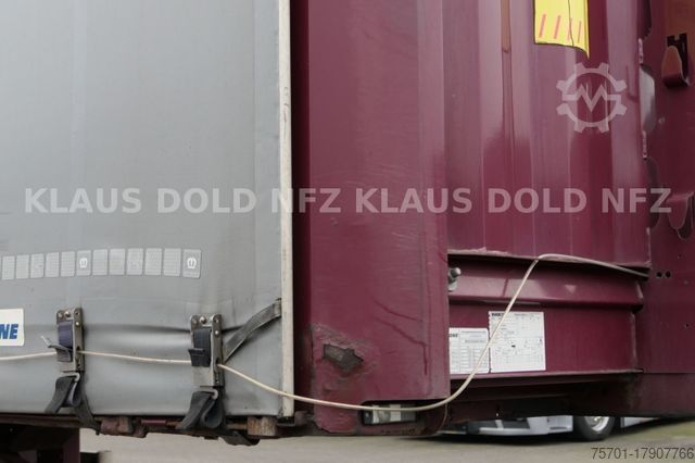Open semitrailer with tarp KRONE Pritsche Plane XL MegaLiner BPW Edscha Bordwände