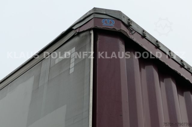 Open semitrailer with tarp KRONE Pritsche Plane XL MegaLiner BPW Edscha Bordwände