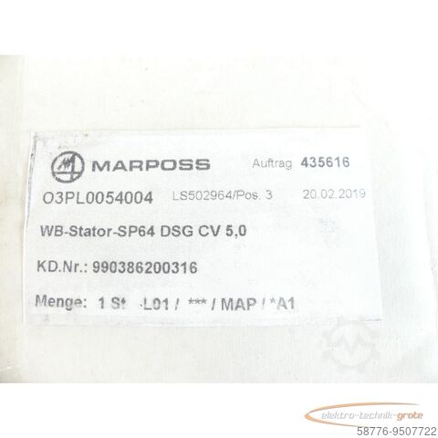 Component  Dittel / Marposs O3PL0054004 ( F22028 ) SN:O19LV1960 - ! -