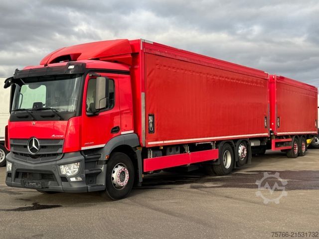 LKW mit Getränkeaufbau MERCEDES-BENZ ANTOS 2540 / 2 x LBW / LENKACHSE / KOMPLETTZUG