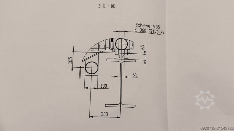 16.700 mm × 2×5 Tonnen Demag Overhead crane
