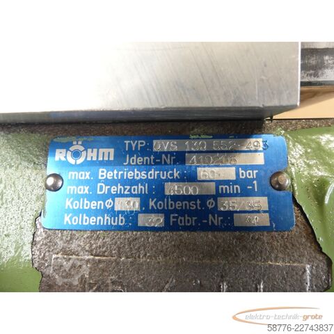 Komponente unbekannt Spindel mit Röhm OVS 130 552-493 Vollspannzylinder für Monforts RNC 600E Maschine