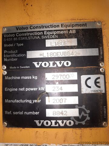 Wheel loader Volvo L180E