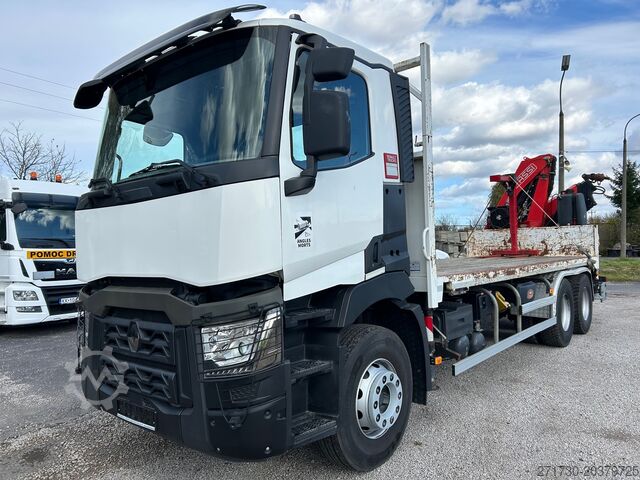 Truck mounted crane Renault C380 6X4 / FASSI F215A+REMOTE / ROTATOR