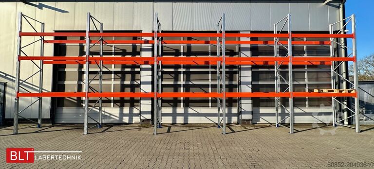 Schwerlastregal ca. 14 lfm. Palettenregale H: 500cm Fachlast: 4500 kg , 60 Palettenplätze