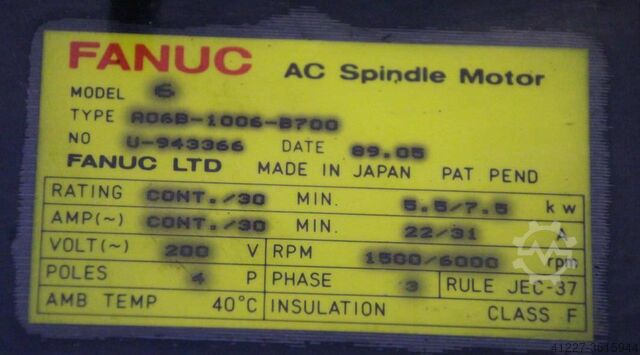 AC Servomotor FANUC A06B-1006-B700