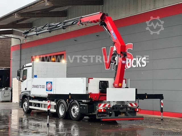 Flatbed truck MERCEDES-BENZ Actros 2545 6x2 Lift-Lenk + HMF2320 Ladekran
