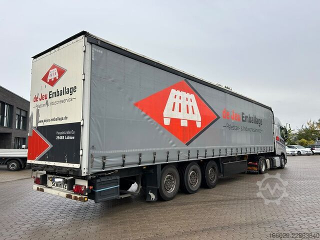 Open semitrailer with tarp SCHMITZ CARGOBULL SCS 24/L-13 Schiebeplanen Auflieger