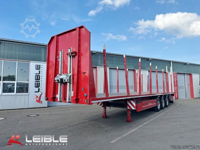 Auflieger mit Arbeitsbühne SCHWARZMÜLLER S1*Holzrungen & Plattform*Liftachse*SAF-Achsen*